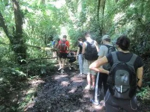 Galera no meio da trilha