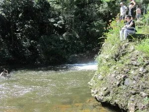 Essa piscininha é uma delícia pra tomar um banho