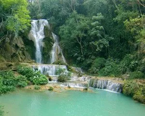 Laos - Luang Prabang - cachoeira Kuang Si