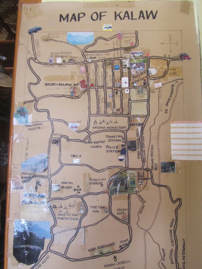 Myanmar – Kalaw – mapa (1)