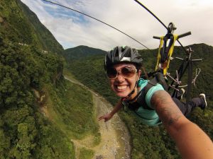 Tirolesa em Baños, Equador